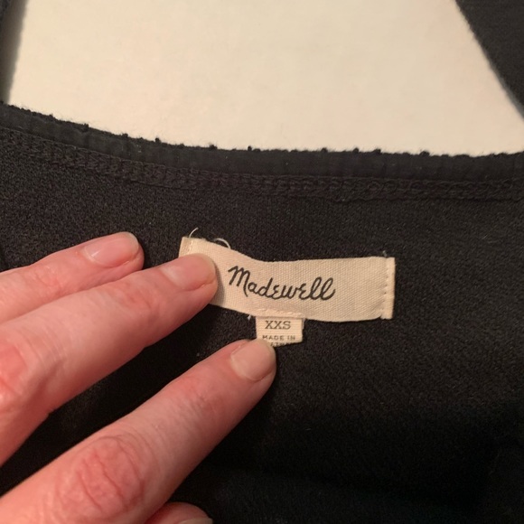 Madewell Finale Black Faux Wrap Tank Top size XXS - Picture 5 of 11